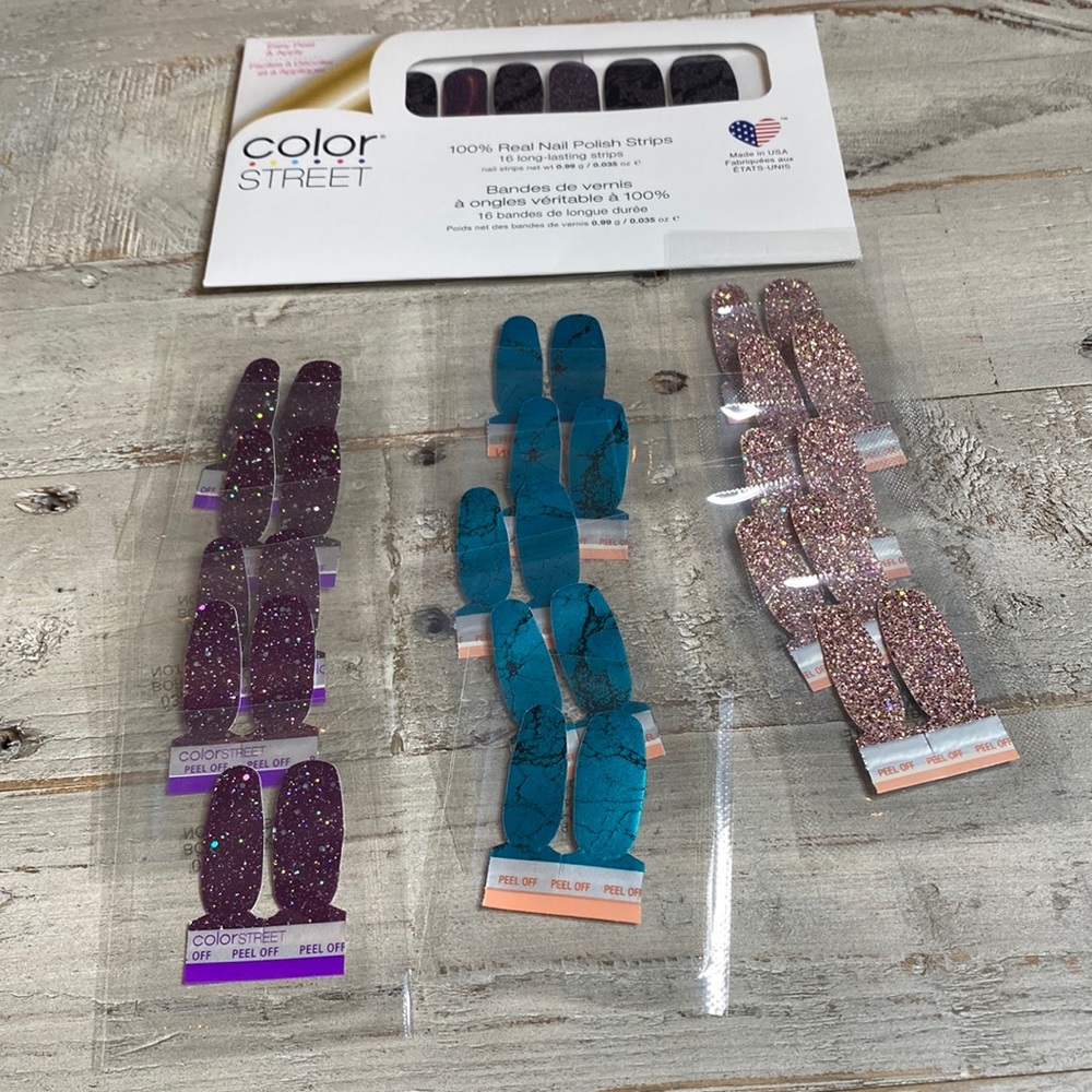 Color Street BUNDLE 4 SETS Nail Polish Strips MAGIC POTION Fashion TOKYO LIGHTS